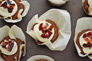 Sweet Potato Muffins with Bacon and Maple Buttercream