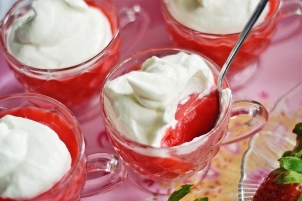 Straberries and Cream Pudding