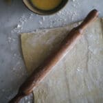 Rolling out puff pastry