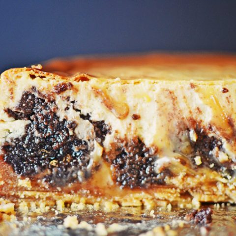 #Caramel #Brownie #Cheesecake