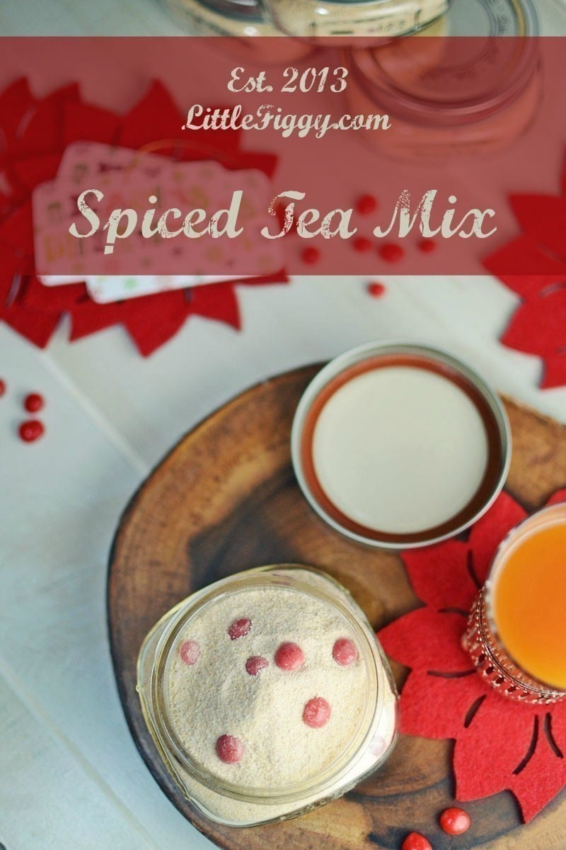 Enjoy this Spiced Tea Mix for yourself or to give as a Gift From The Kitchen! Perfect for the cooler wather and the Holidays. - Recipe @LittleFiggyFood
