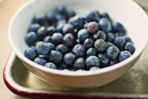 Blueberries with Lemon Brown Sugar Cream