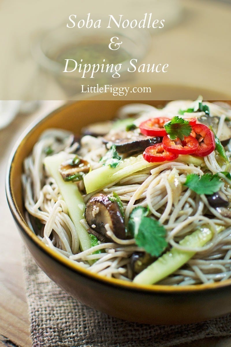 For an incredibly flavorful, easy-to-make meal try this Soba Noodles + Dipping Sauce! Recipe @LittleFiggyFood