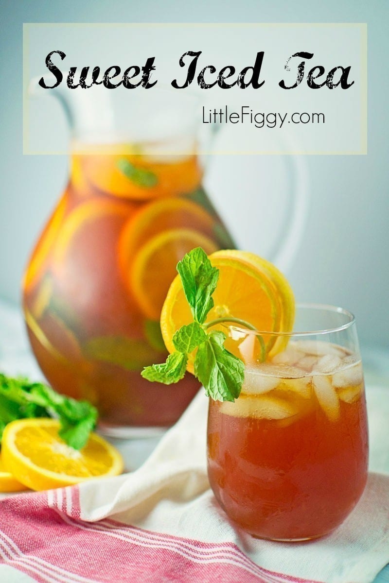 Sweet Iced Tea, the ultimate refreshing, southern drink! Recipe found @LittleFiggyFood