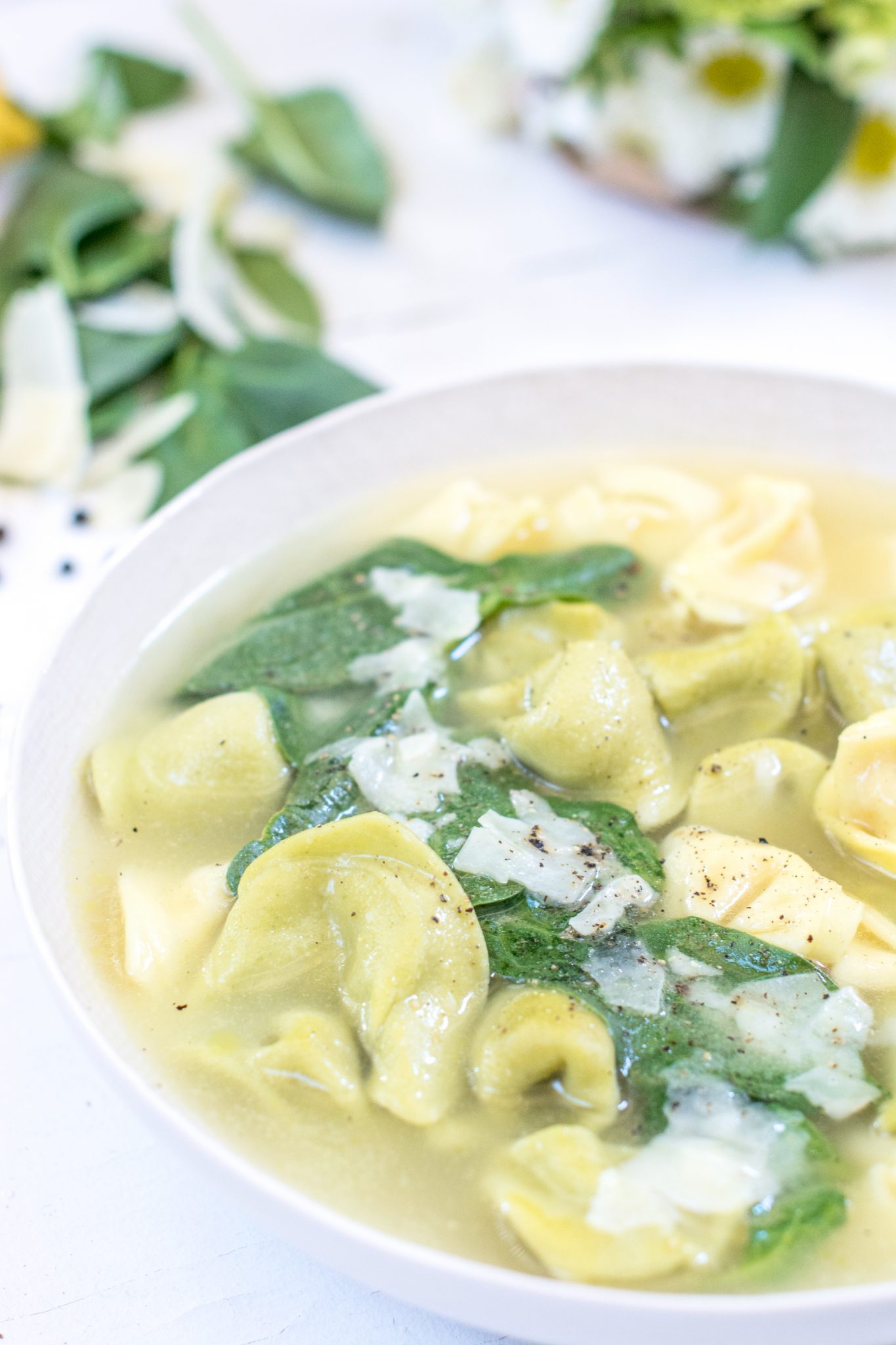 An easy to make recipe for spinach with Tortellini Soup, perfect for entertaining or as a light dinner or lunch. Get the recipe at Little Figgy Food