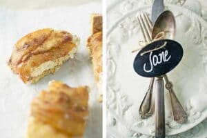 Toffee Apple Cheesecake Bars PLUS Holiday Place Settings