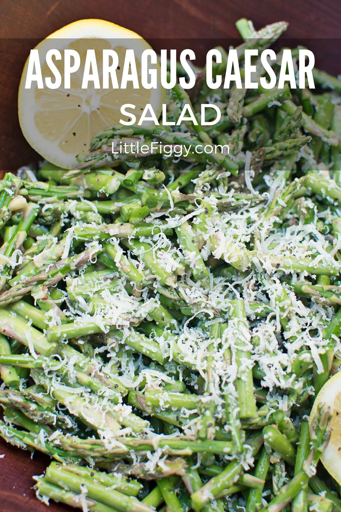 Super Easy Asparagus Caesar Salad from @LittleFiggyFood - #Salad #Asparagus #HealthyFood