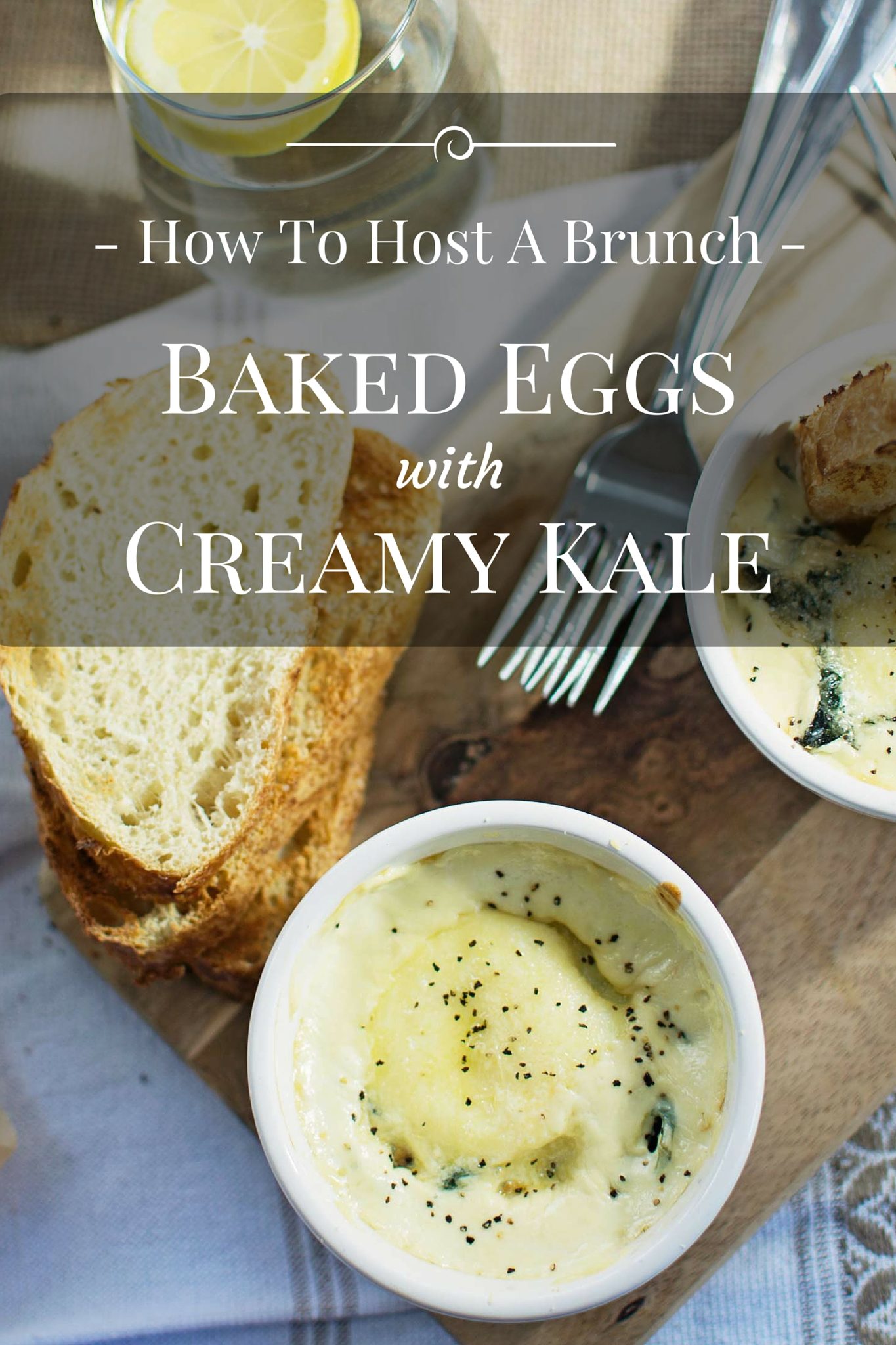 How To Host A Brunch - Baked Eggs with Creamy Kale - Find out more on @LittleFiggyFood