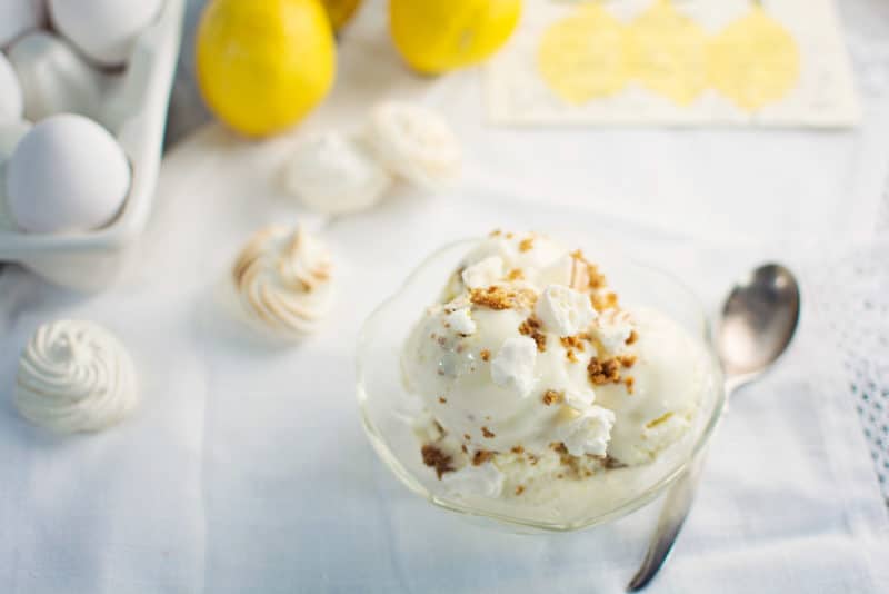 Icebox Lemon Pie Ice Cream recipe from @LittleFiggyFood.