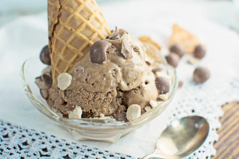 This. Ice. Cream. Chocolate Malt Ice Cream! Find the recipe @LittleFiggyFood