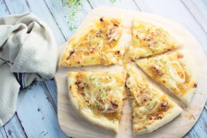 Caramelized Onion with Brie Pizza