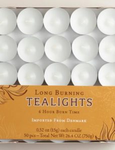 Long Burning Tea Lights 50 Count