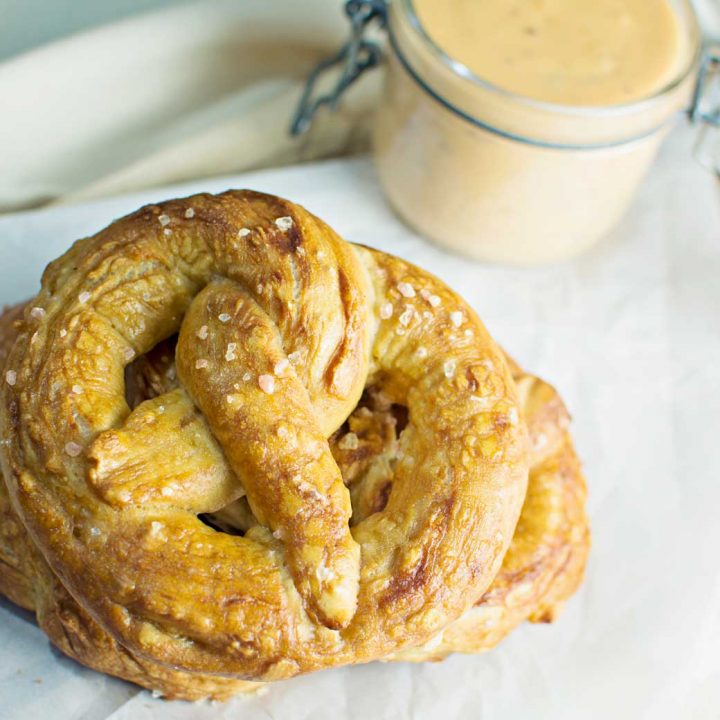 Homemade Pretzels! Soft, buttery with a perfectly chewy crust. Perfect for a snack or party food any time. Recipe @LittleFiggyFood