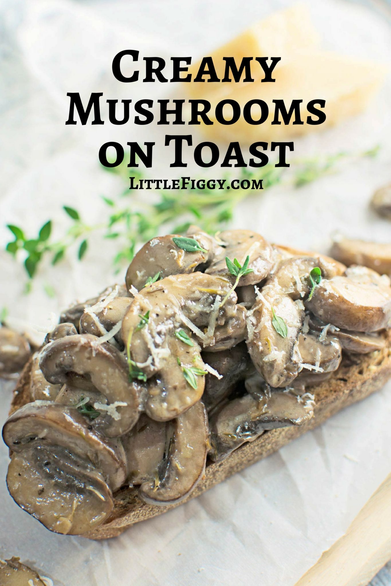 Try this moreish meal of Creamy Mushrooms on Toast as a snack, appetizers or even breakfast! Recipe @LittleFiggyFood