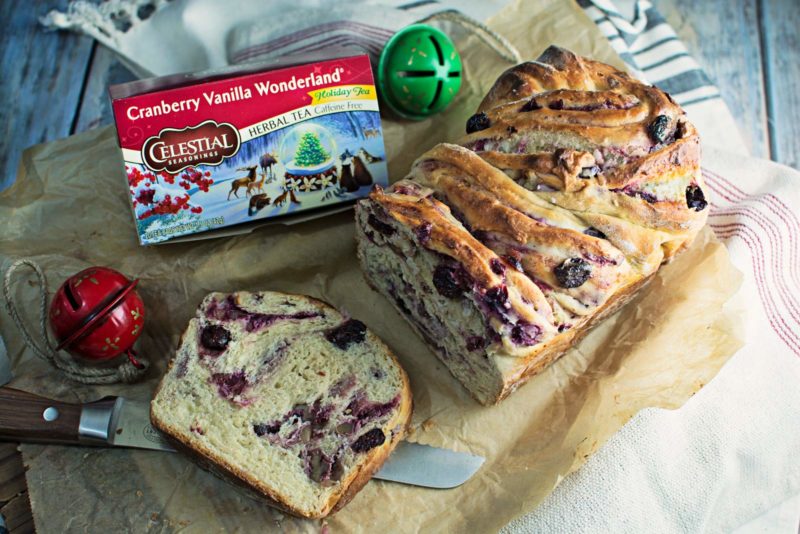 Unwrap the flavor of the season with this Cranberry Cream Cheese Babka! Get the recipe @LittleFiggyFood #celestialseasonings #themagicoftea #ad