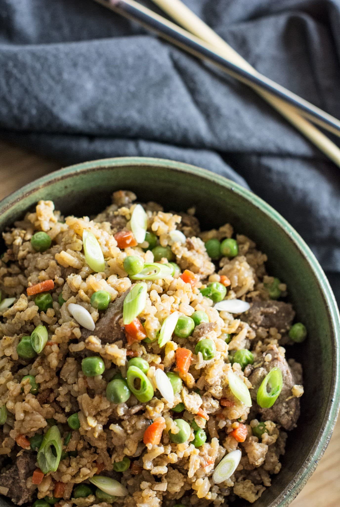 Pork Fried Rice is so easy to make always taste great. Make you own take out favorite at home! Recipe @LittleFiggyFood