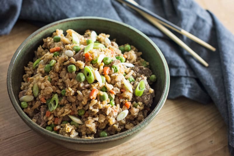 Pork Fried Rice is so easy to make always taste great. Make you own take out favorite at home! Recipe @LittleFiggyFood