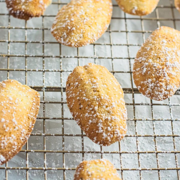 Enjoy a bit of these lovely French beauties right in your own kitchen, Madeleines with Hazelnut and Honey Cookies! Recipe @LittleFiggyFood