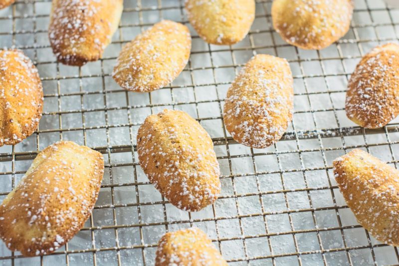 Enjoy a bit of these lovely French beauties right in your own kitchen, Madeleines with Hazelnut and Honey Cookies! Recipe @LittleFiggyFood