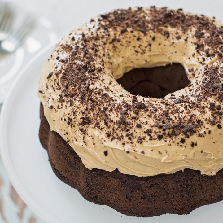 A lovely Cardamom Chocolate Bundt Cake recipes topped off with an oh so creamy frosting! Recipe @LittleFiggyFood