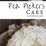 Pea Pickers Cake (also known as Cool Whip Cake), a childhood favorite that's easy to make and full of mandarin oranges and crushed pineapple! Recipe at Little Figgy Food.