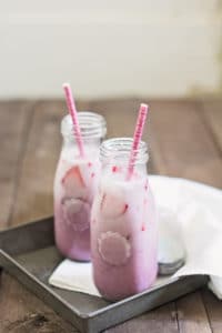 Hibiscus Strawberry Iced Latte