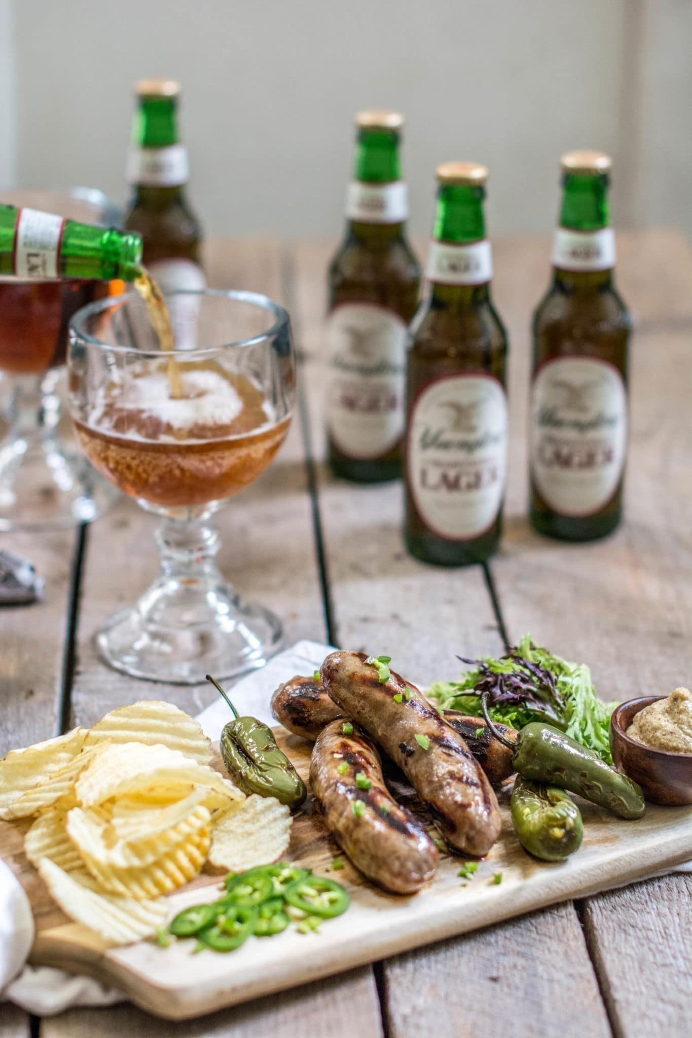 Beautifully grilled Smithfield® Yuengling® Bratwurst, the answer to your summertime BBQs. Read more at Little Figgy Food about #BeerBrats with @SmithfieldBrand and @Yuengling_Beer. #ad