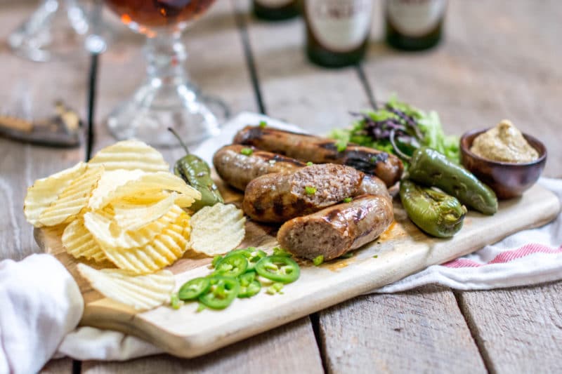 Beautifully grilled Smithfield® Yuengling® Bratwurst, the answer to your summertime BBQs. Read more at Little Figgy Food about #BeerBrats with @SmithfieldBrand and @Yuengling_Beer. #ad