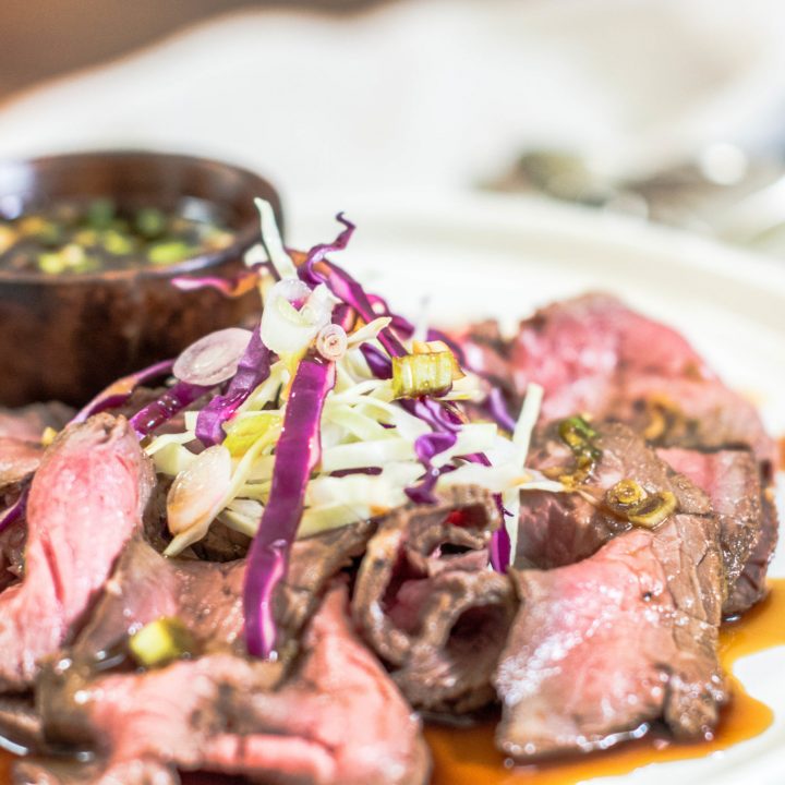 Try this Beef Tataki and Ponzu, get the recipe at Little FIggy Food