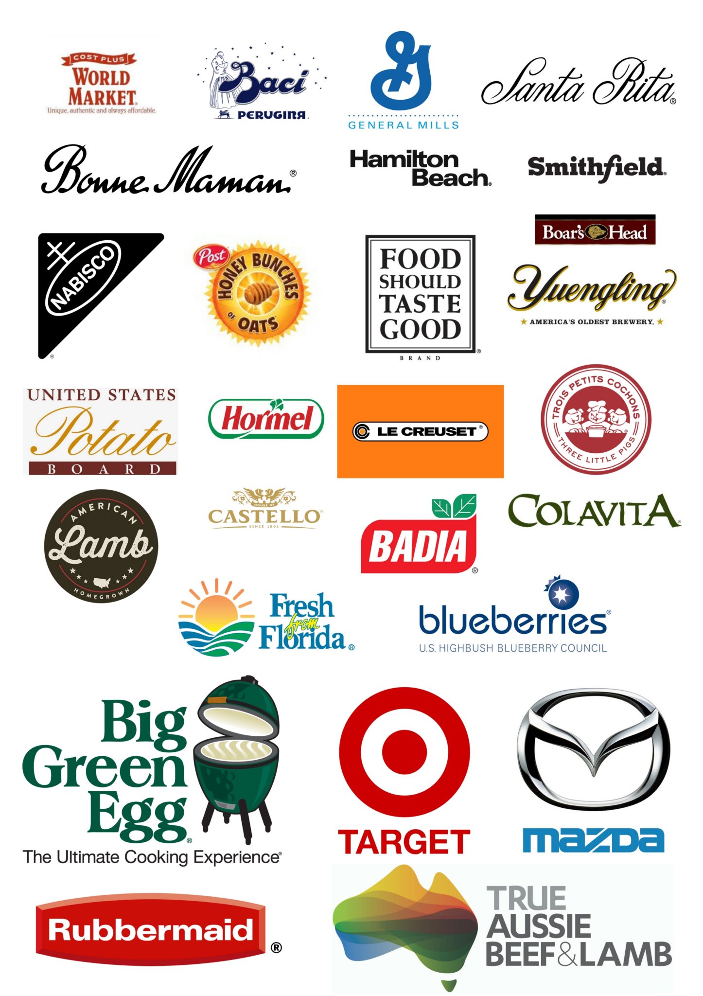 Some of the Brands I've Worked With. For more information on partnerships, go to Little Figgy Food.