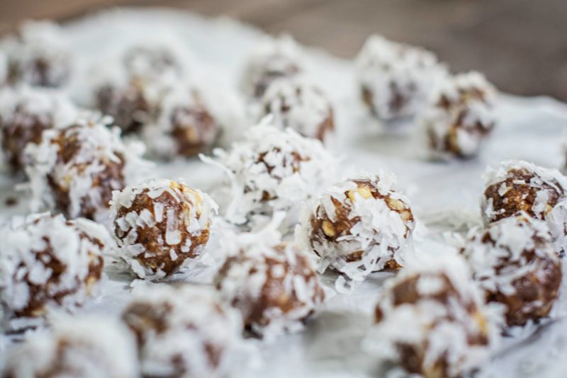 Easy to make and taste perfectly sweet, Honey Date Walnut Bites. Recipe at Little Figgy Food