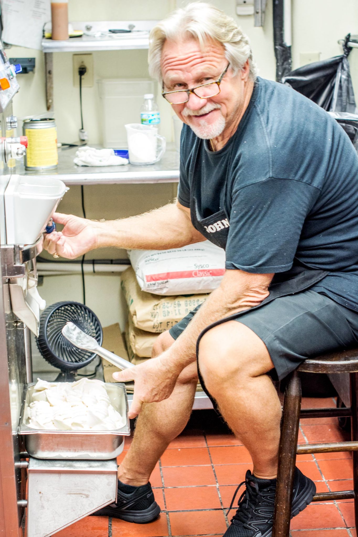 John is the master gelato maker at Cafe del Hidalgo in St. Augustine.