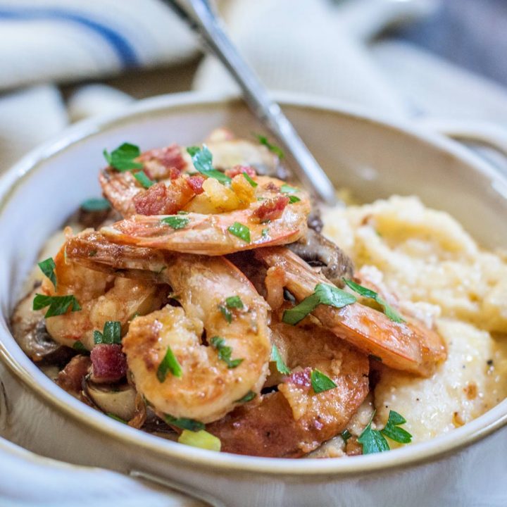 A gorgeous southern favorite, Shrimp and Grits. Get this recipe from Little Figgy Food and enjoy!