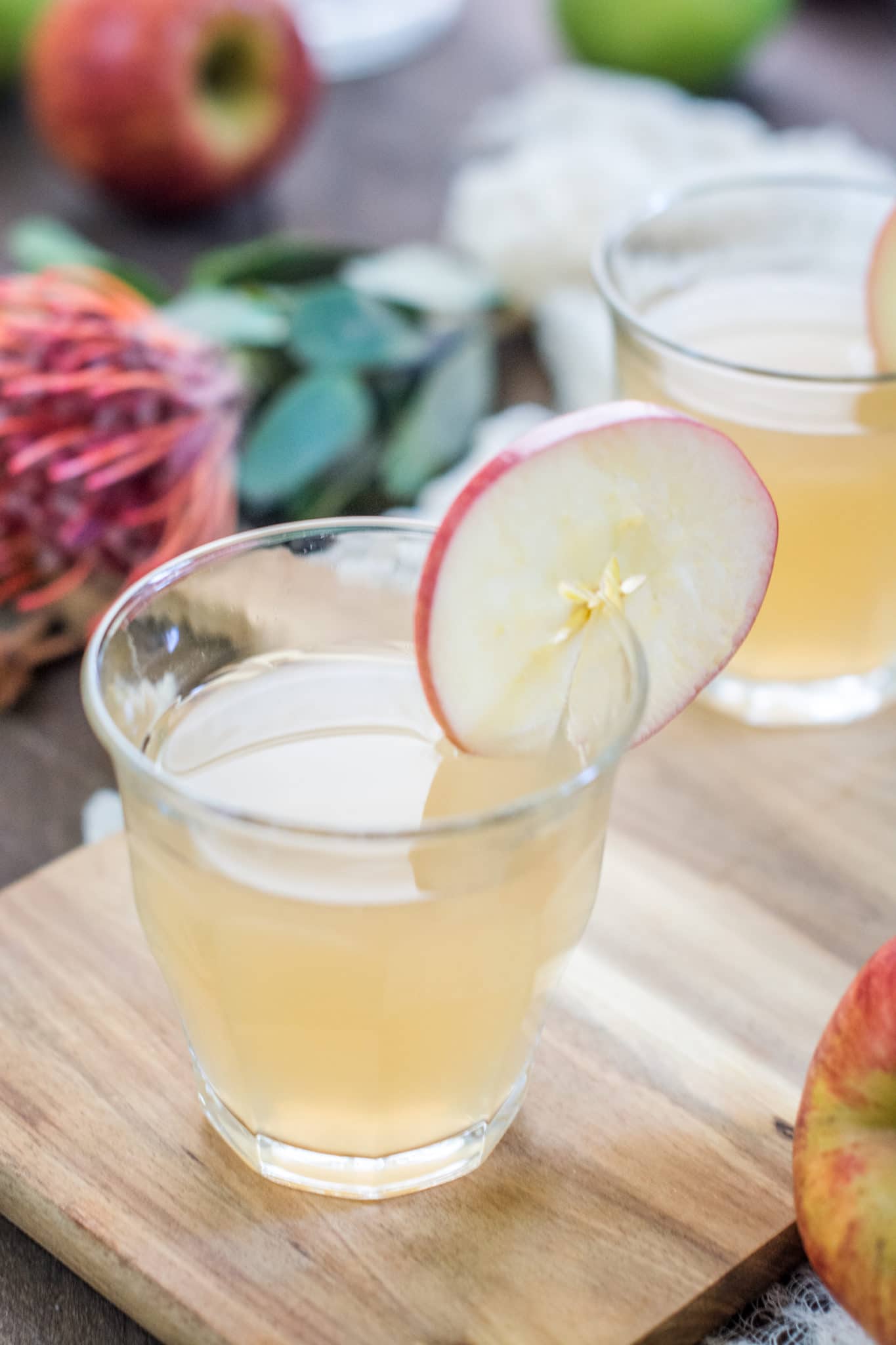 A lovely crisp cocktail that's perfect for fall, Apple Ginger Cocktail! Get the Recipe at Little Figgy Food