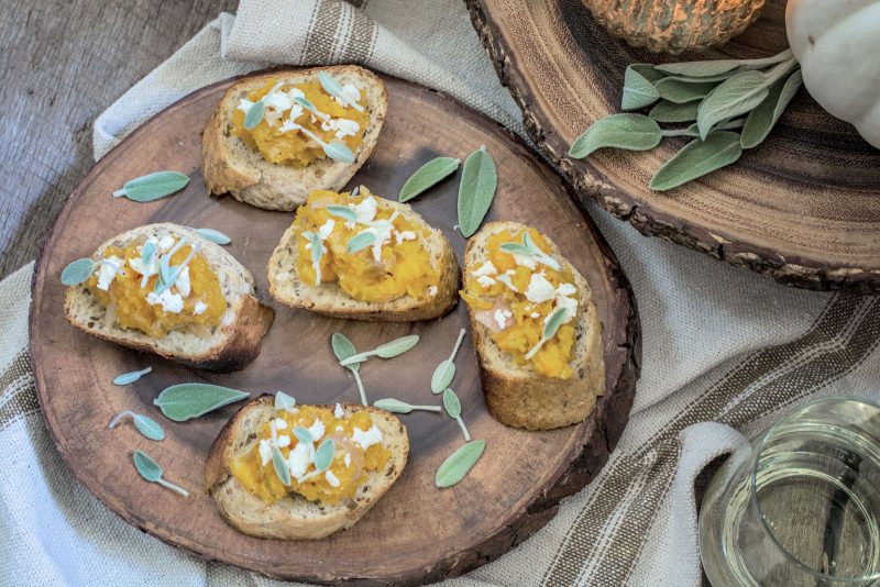 Try this Sage & Butternut Bruschetta appetizer recipe! Get the recipe Little Figgy Food! @SonomaCutrer #ad #21andup