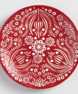 Red Jolly HEarts Plates