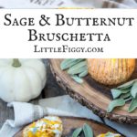 Sage with Butternut Squash Bruschetta recipe, the perfect appetizer pairing for your Thanksgiving gathering! @SonomaCutrer #21andup #SonomaCutrer #ad