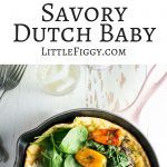 Savory Dutch Baby, perfect for an easy to make brunch, made in my favorite @LeCreuset skillet! Pair the dutch baby with @Pampelonne! #ad ##LeCreusetLove #EnjoyPampelonne