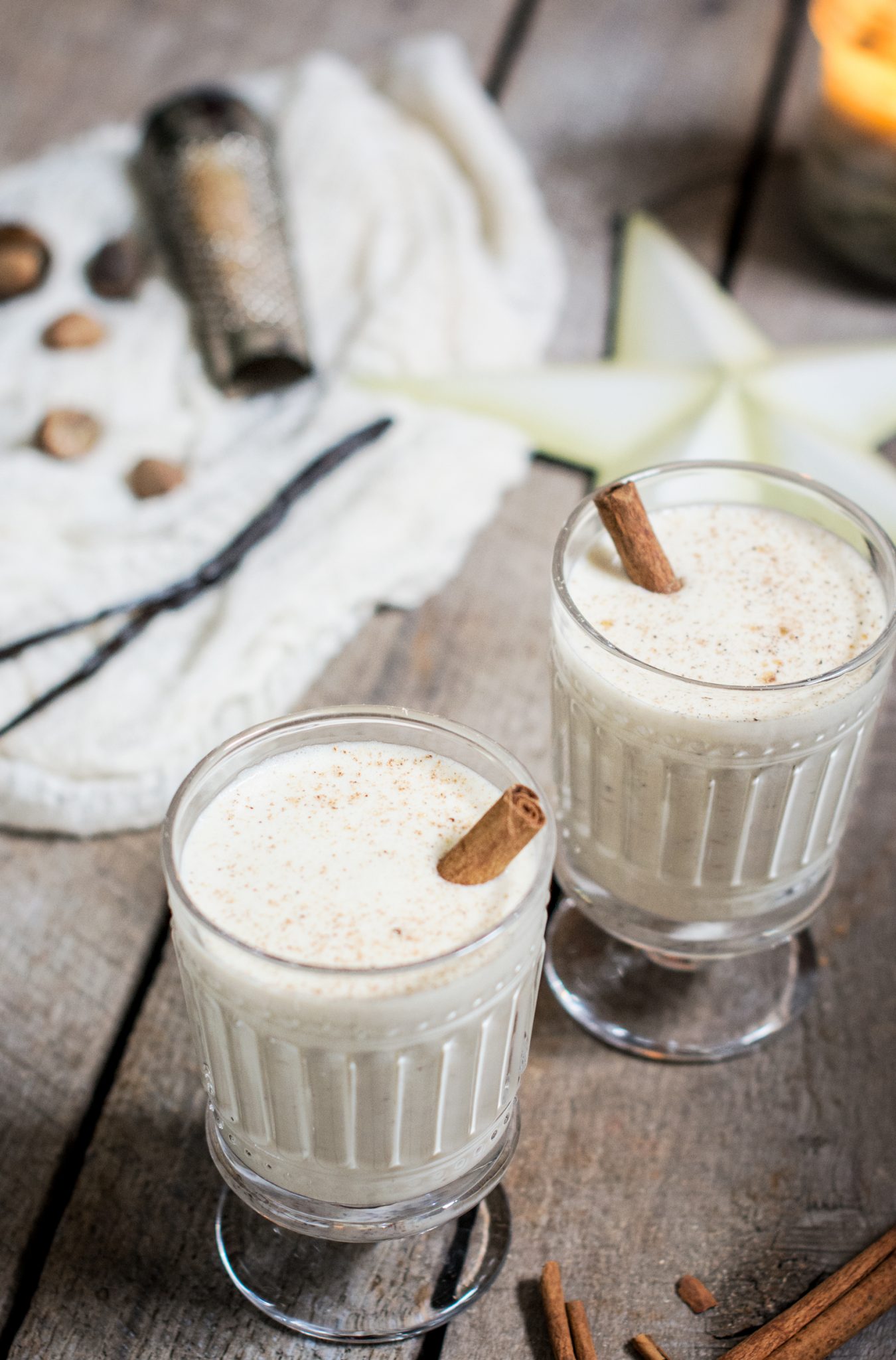 Creamy Boozy Eggnog, perfect for celebrating the holidays! Get the recipe at Little Figgy Food!