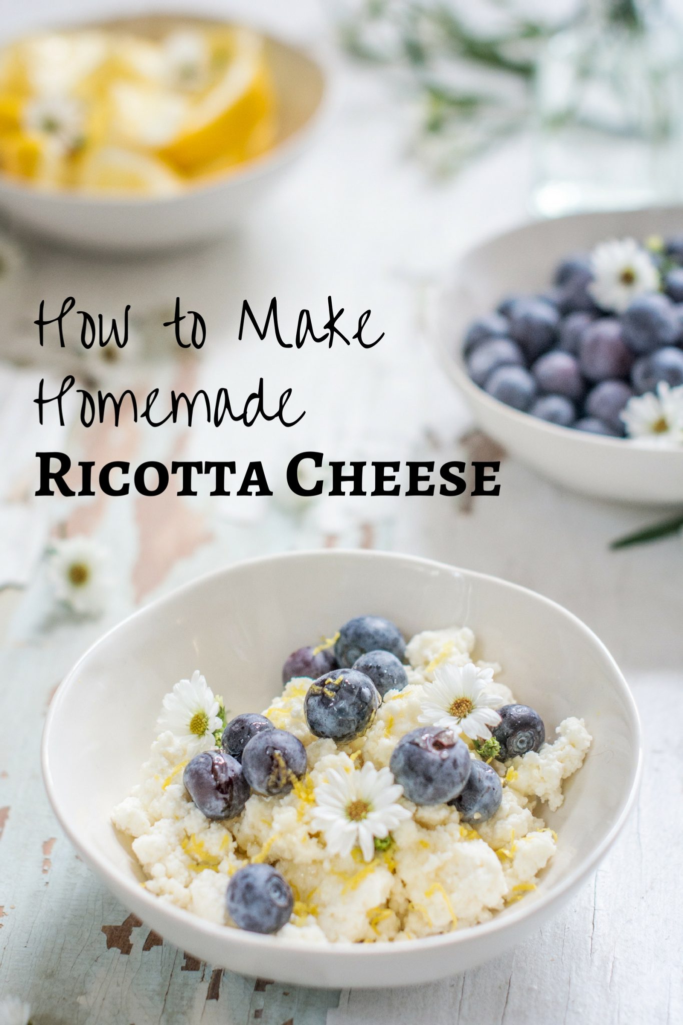 Learn how to make ridiculously EASY Ricotta Cheese! Use it in pastas, in desserts, as a snack, and enjoy fresh tasting Ricotta! Get the recipe at Little Figgy Food