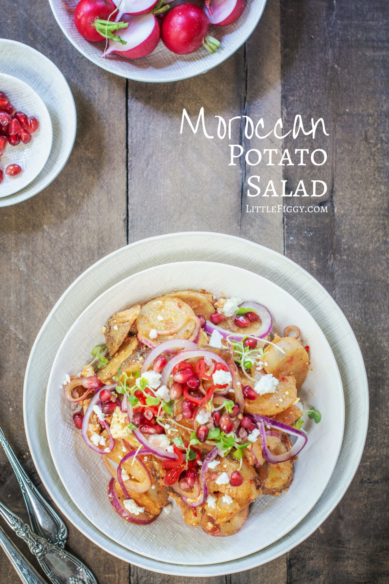 A colorful and full of flavor Moroccan Potato Salad recipe.