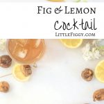 Fig & Lemon Cocktail tonic with lemon and dried fig garnish