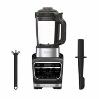 Ninja Foodi Cold & Hot Cook Hot Soups, Sauces and Dips Blender with 1400 Peak Watts to Crush Frozen Drinks & Smoothies Nonstick Glass Pitcher (HB152), 64 oz, Black