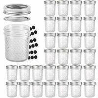 Mason Jars 6 OZ, VERONES 30 PACK 6oz Mason jars Canning Jars Jelly Jars With Lids, Ideal for Jam, Honey, Wedding Favors, Shower Favors, Baby Foods