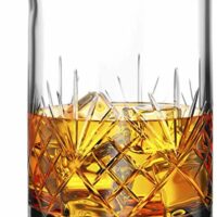Crystal Cocktail Mixing Glass - Thick Weighted Bottom - 18oz - 550ml - Premium Seamless Design - Professional Quality - Great Gift Idea