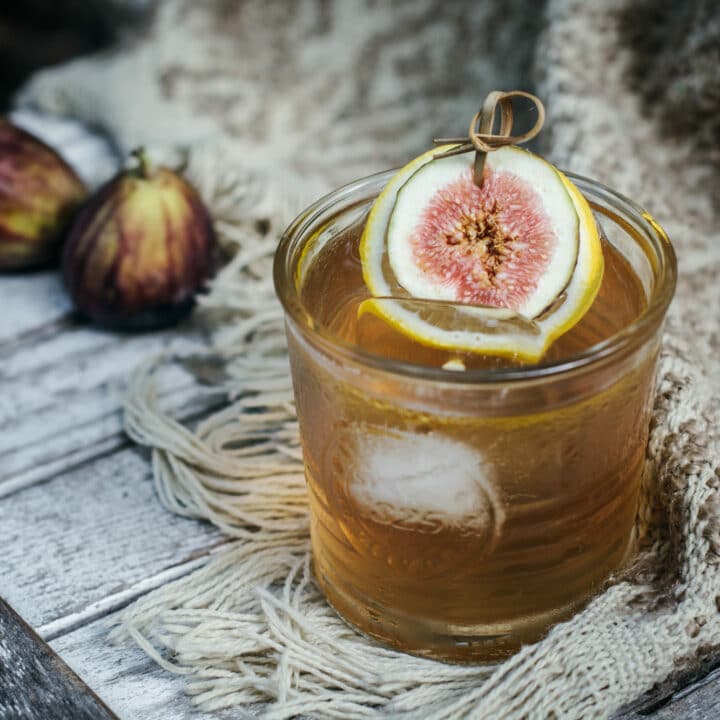 Rum Cocktails recipe with fig and lemon