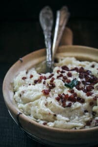 Pecorino Pancetta and Garlic Mashed Potatoes