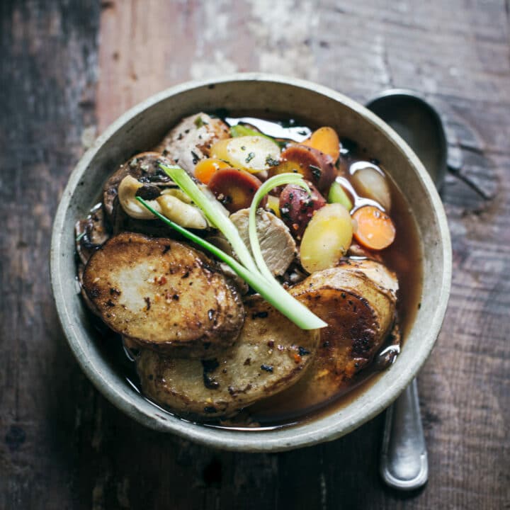 Mushroom Potato and Chicken Hot Pot recipe