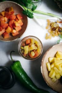 Pineapple Salsa Recipe with Papaya and Chili