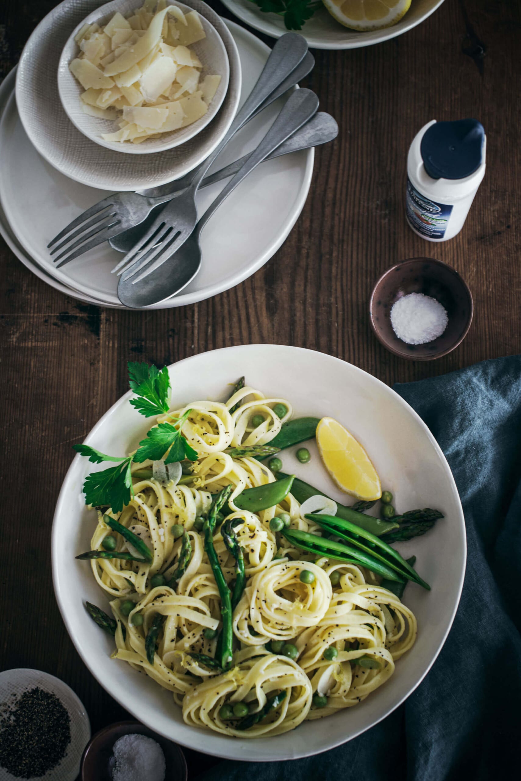 Spring pea and aspargus pasta recipe